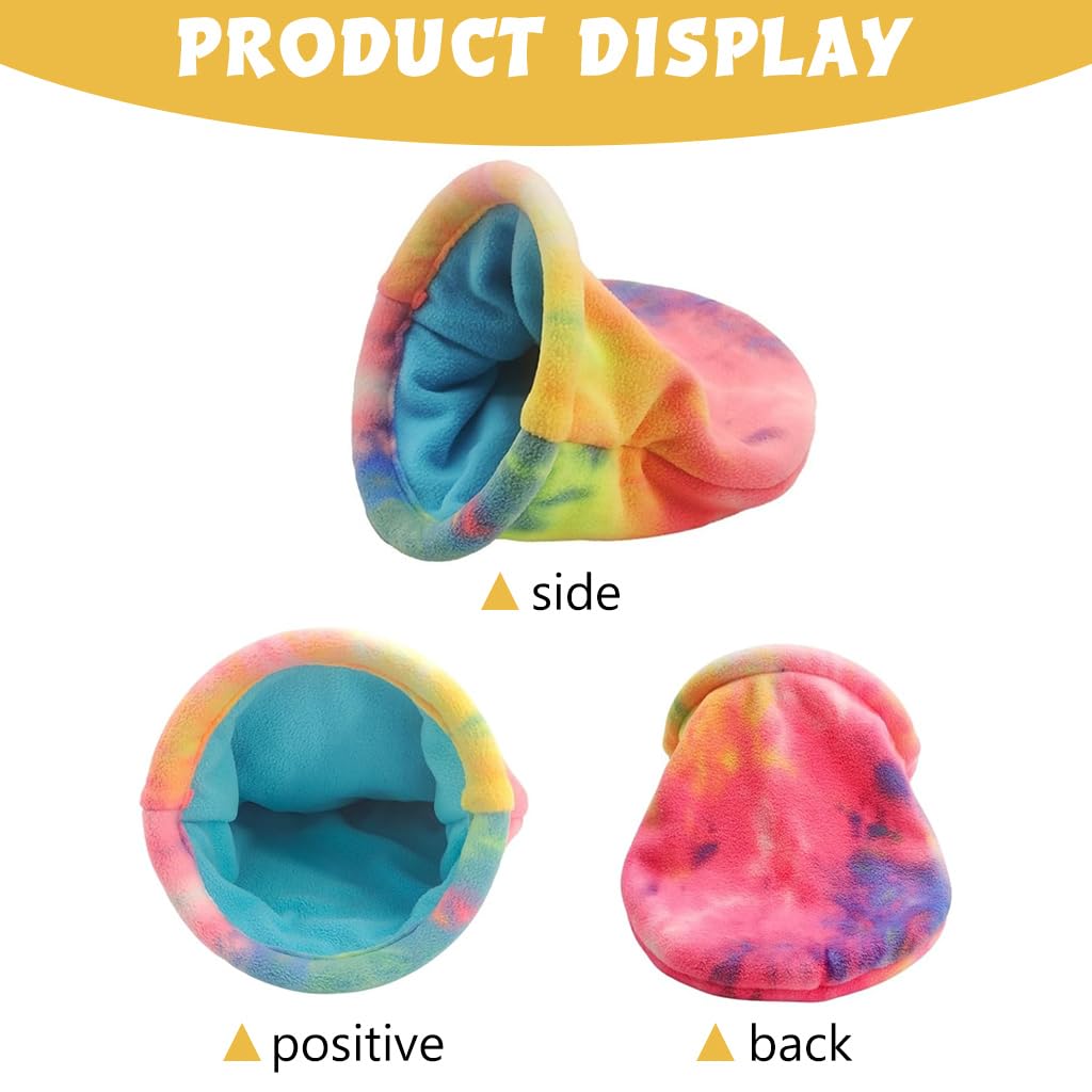 Qpets Hamster Cozy Cave Pet Sleeping Bag for Cage Winter Plush Warm Cozy Cave Fashion Color Warm Hiding Cave