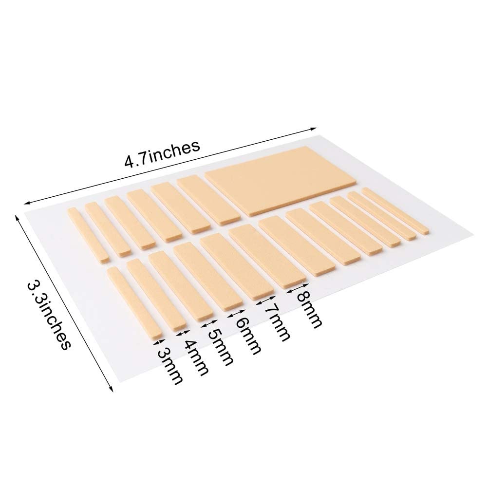PALAY 8 Sheets Invisible Ring Sizer Loose Ring Size Adjuster with a Cleaning Cloth Adjusting Wide Rings, 4 Colors, 2 Kinds of Thickness(1mm, 1.5mm)