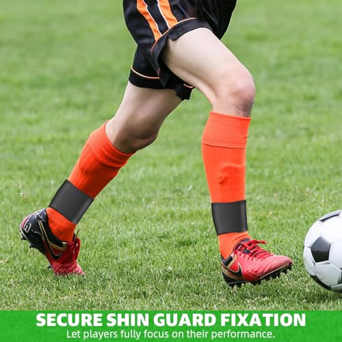 Proberos® One Pair Silicone Shin Guard Straps Ankle Support Bands Anti-Slip Fixer for Training Stretchy 60mm Diameter Sport Multi Use Loop for Teens Kids Size S 2PCS