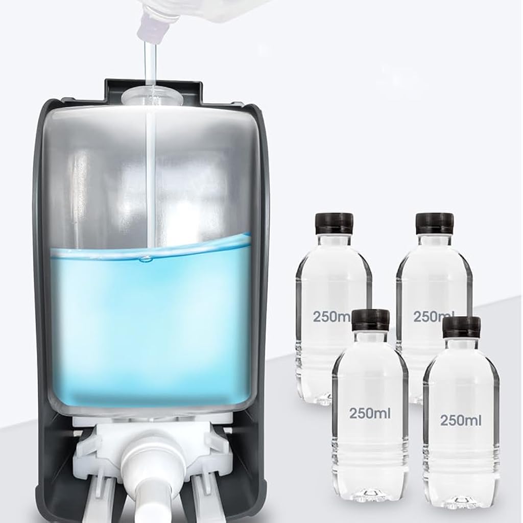 HASTHIP® Manual Foam Soap Dispenser 1000ml Hand Press Foam Dispenser Toilet Soap Dispenser with Removable Refillable Foaming Hand Soap Bottle Foam Pump Bottle for Bathroom, Kitchen