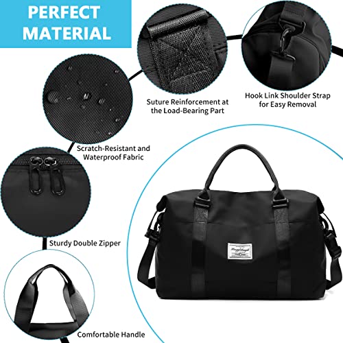 PALAY Duffel Bag for Men Women, Travel Duffel Bag, Shoulder Weekender Overnight Bag, Lightweight Oxford Cloth Gym Bag Carry Bags Reinforced Handle Waterproof Gym Bag, 41*28*15cm