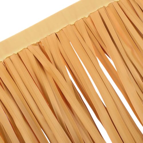 HASTHIP® Artificial Thatch Trim for Mexican Tiki Hut Grass Skirting Roof Yellowish Hawaii for Outdoor Bar Fence Party Interior Decor 40 * 100cm 3PCS