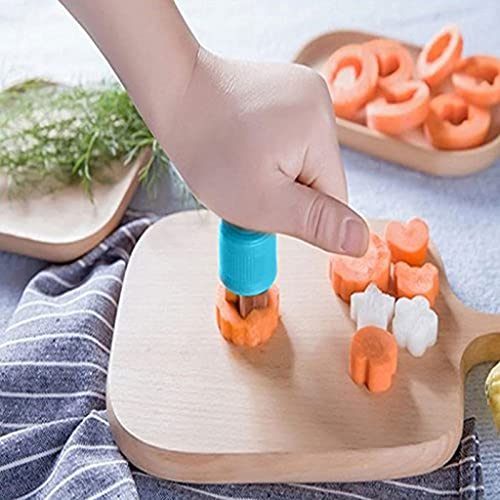 ELEPHANTBOAT® 30PCS Blue Stainless Steel Embossing Baking Mold Shapes Cutter Set for Kitchen Cookie Fruit Bread Sandwich Pastry