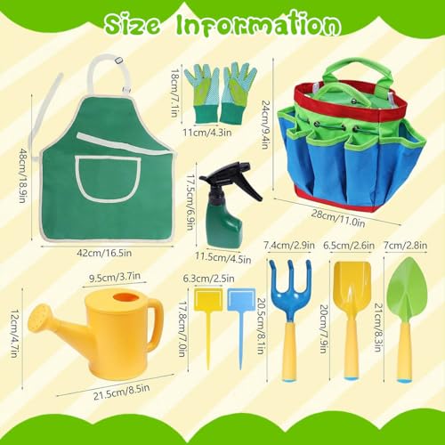 HASTHIP® 18PCS Kids Gardening Tools Toddler Set Home Garden Outdoor Plastic Toy Equipment Ideal Gift for Boys Girls