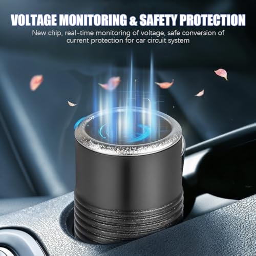 STHIRA® 12V Car Cigarette Lighter Socket Adapter Converter 5V USB to 12V 8W Output Car Socket to Plug Adapter Compact & Durable USB Cigarette Lighter with Built-In Protection (12W Max) 2 PCS
