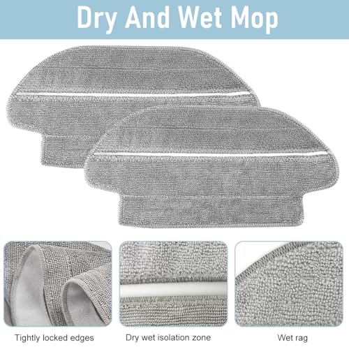 Verilux® Mopping Cloth for Mi Robot Vacuum Cleaner S10 Microfiber Absorbent Wet Dry Use Mop Cloth Replacements 3PCS