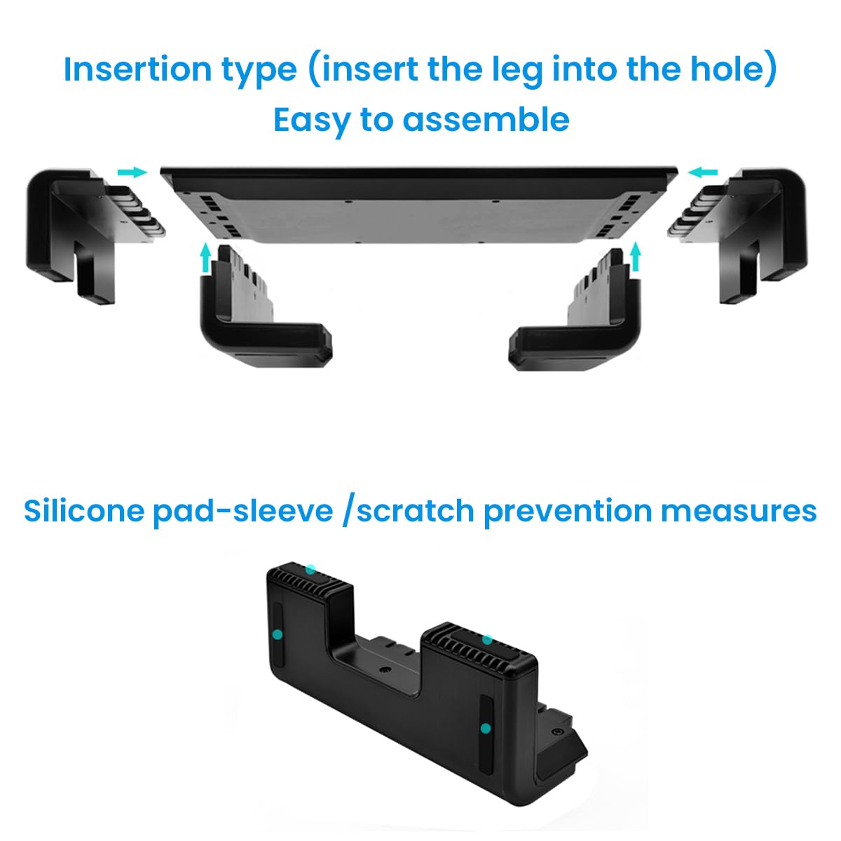 ZORBES Monitor Riser Stand Desk Monitor Riser Stand with 4 USB 2.0 Ports Support Charging Multifunctional Monitor Riser Office Desk Organizer Universal Desk Monitor Riser Stand, 52x20x8cm
