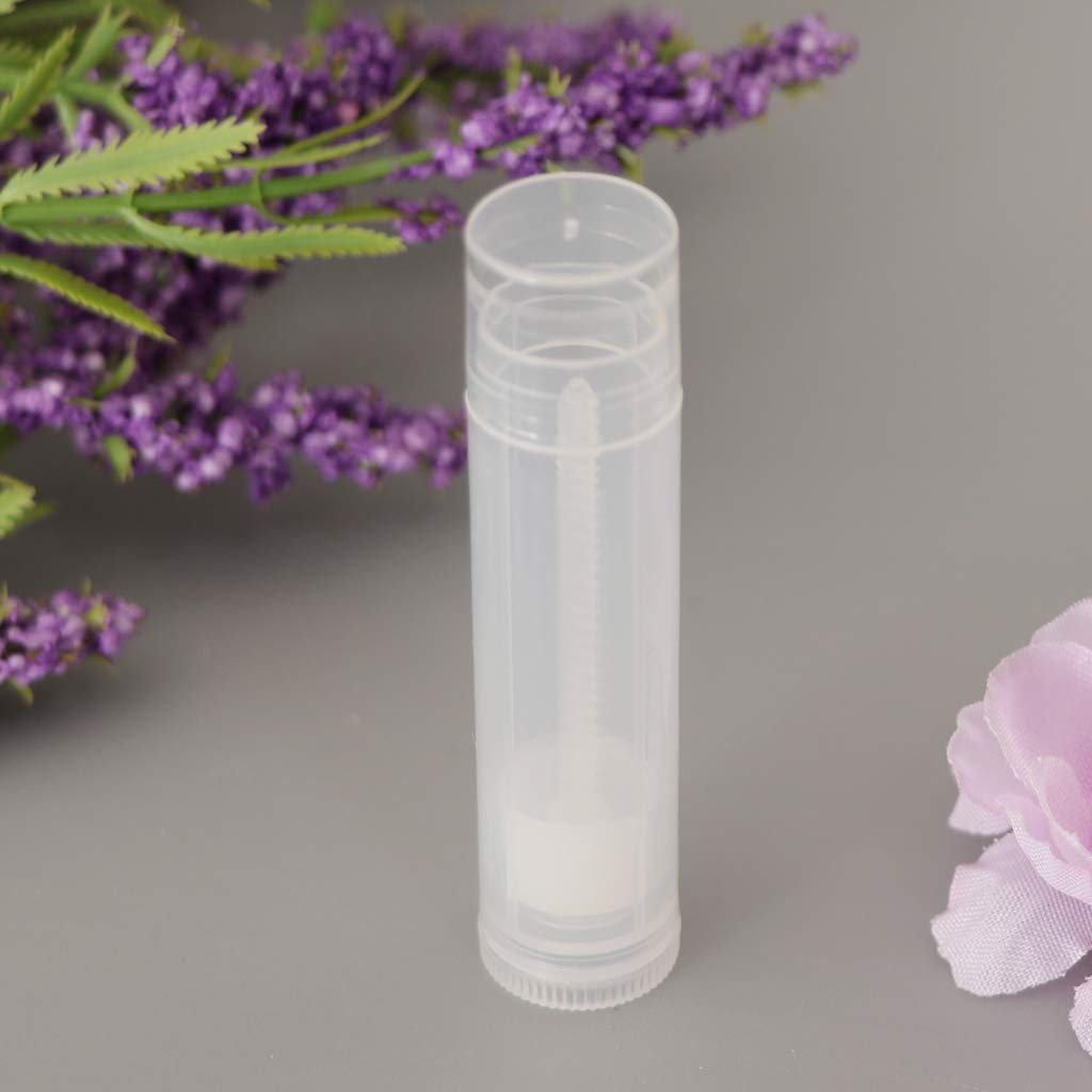 MAYCREATE Phenovo 25 Pieces 5g Clear Empty Plastic Lip Gloss Lip Balm Cream Tubes Lipstick Refillable Bottles Cosmetic Containers Set