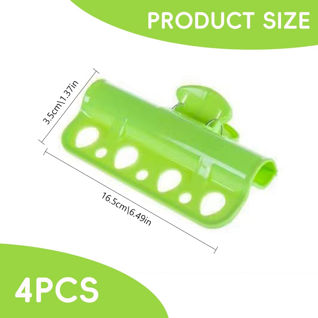 HASTHIP 4Pcs Hanger Clamps 7-holes Hanger Clamps for Drying Rod Windproof Clamps for Clothes Drying Rack Multifunctional Porous Hanger Clamps for Drying Rod Drying Rack Drying Stand