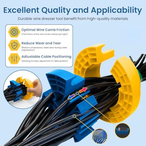 Serplex® Network Cable Cabling Tool Multi Comb Universal Networking for Any Cables with Diameter Up to 1 4 Cable Organizing Ethernet Organizer 3PCS