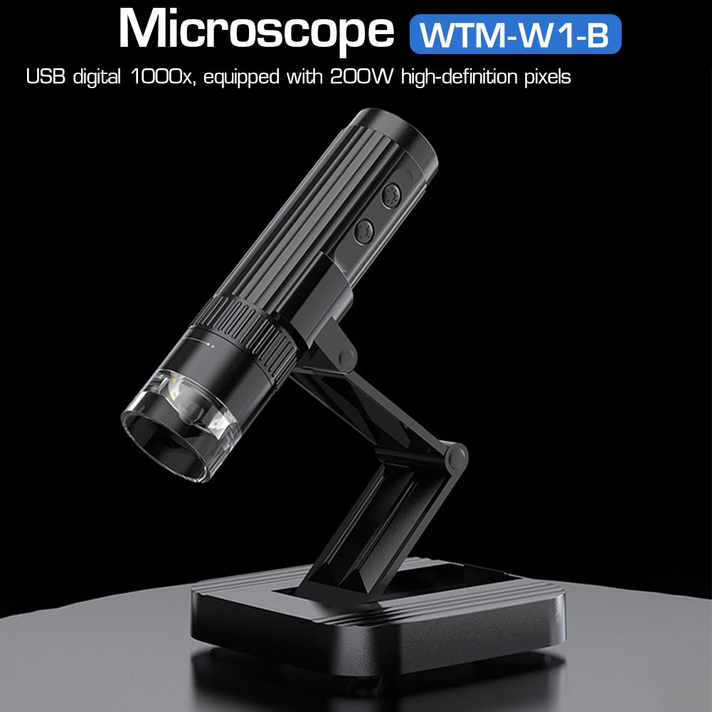 ZORBES Digital USB Microscopes 50X-1000X Zoomable Microscopes for Phone 200W HD Pixels LED USB Microscopes with Upgrade Folding Arm Design Digital USB C Microscopes for Phone, iMac