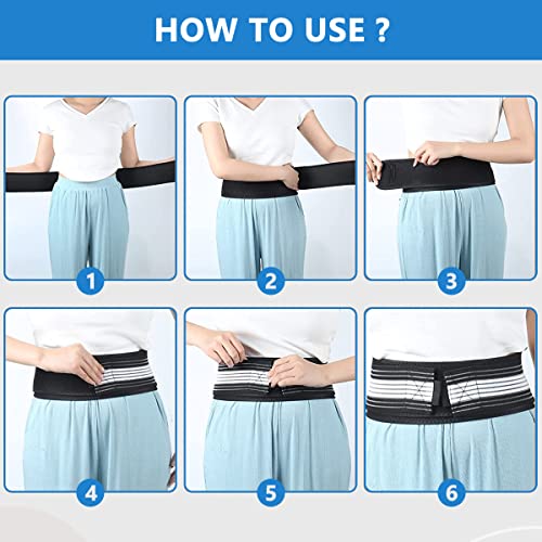 HANNEA® Sacroiliac SI Joint Hip Belt Lower Back Support Brace for Men Women Braces Pain Pelvic Trochanter Regular L1409 3 PCS