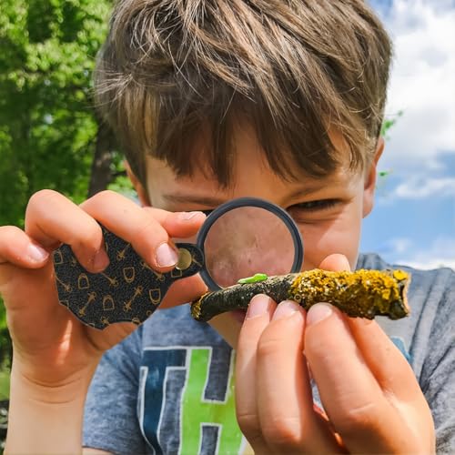 OFIFO® Magnifying Glass Reading Magnifier Science Observation Reading Books Black | Educational-Black