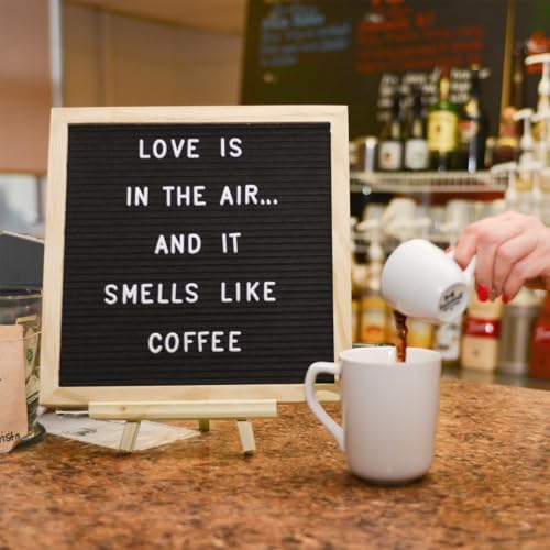 OFIFO® Double Sided Felt Letter Board with 889 Pre-Cut White Plastic Letters 10 x 10 Home Decor Memo for Sign Announcement Wall Changeable 2 PCS