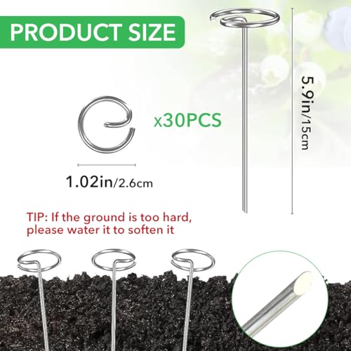 HASTHIP® 90PCS Garden Landscape Staples for Securing Fabric Outdoor Heavy Duty Tent Stakes Multi Camping Windproof Nails Hard Steel Ground Pegs