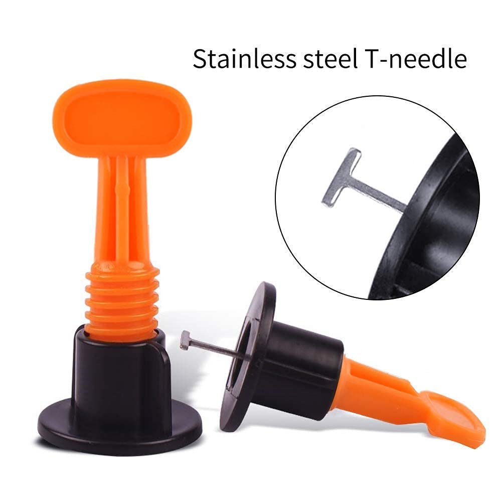HASTHIP 50 PCS Tile Leveling System Kit with 1.5mm Cross Clip, Tile Leveling System with Special Wrench,Reusable Spacer Flooring Level Tile levellers Set for 5mm-20 MM Tile Tools