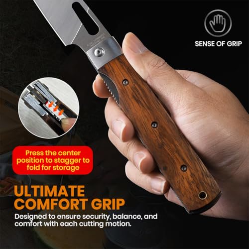 HASTHIP® Folding - Pocket Chef with Stainless Steel Ultra Sharp Blade, Portable Kitchen for BBQ Trip Outdoor