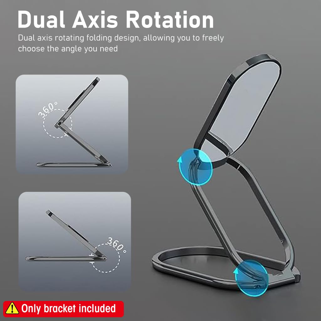ZORBES Mobile Stand Foldable Phone Stand 3M Self-Adhesive Metal Desktop Phone Stand Holder Mobile Back Holder Grip Folding Phone Grip Holder Mobile Ring Holder Compatible with Most Smartphones