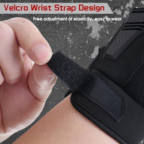 Proberos Tactical Gloves Outdoor Working Gloves Breathable Gloves Touch Screen Finger Riding Gloves Anti-impact Protection Gloves Anti-slip Palm Design Gloves All Season Use, L