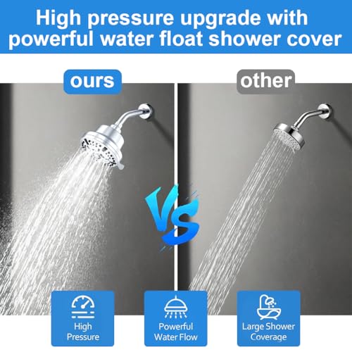 HASTHIP® Filter showerhead 5-inch 8-Function 20 Level Filter Booster Filter top Spray Set