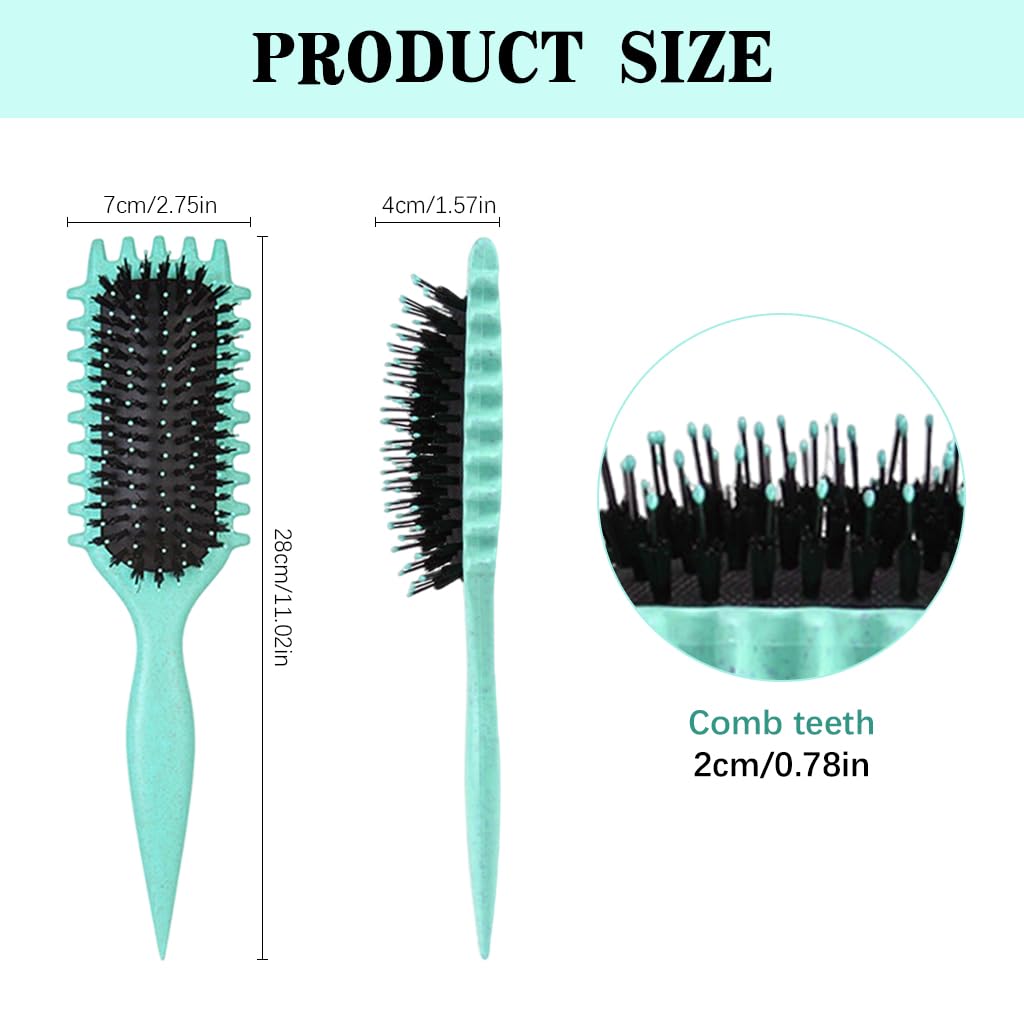 MAYCREATE Hair Brush for Women, Paddle Hair Comb for Women Girls, Curl Defining Styling Brush, Nylon Bristles Massage Brush Air Cushion Comb for Home or Salon Combing and Shaping