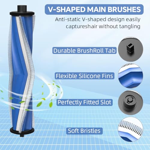 HASTHIP® 30PCS Replacement Parts for Ecovacs T30 Omni PRO Spare Accessories with Main Brush Side Brushes Mop Cloth Filters Cleaning Dust Bags Tools