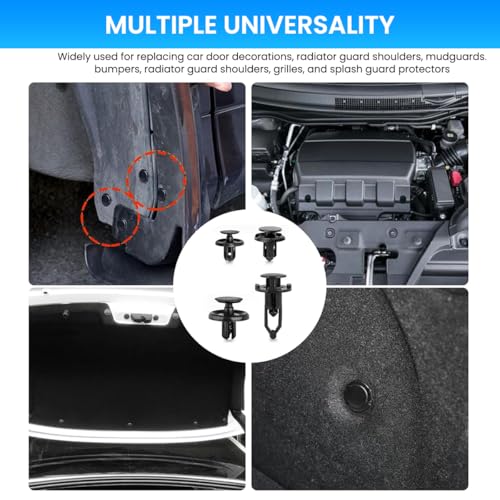 STHIRA® 360PCS Car Rivets Kit with Trim Removal Tool 6mm 7mm 8mm 9mm Push Clips for Durable Fasteners Bumper Trunk Door Panels DIY Projects Universal Automotive Retaining