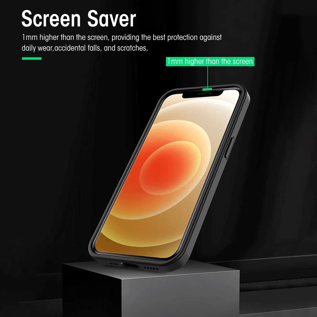 ZORBES Phone Case for iPhone 14 Pro, Compatible with MagSafe, TPU Phone Case with 2 in 1 Camera Protective Bracket/Phone Holder, Anti-Scratch Protective Phone Case for iPhone 14 Pro Black