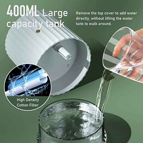 ZORBES 2 in 1 USB Desk Fan with Humidifier USB Portable Fan Foldable Personal Fan, 3 Speeds Adjustable Cool Mist Fan Quiet Cool Mist USB Desktop Fan for Home, Car, Office
