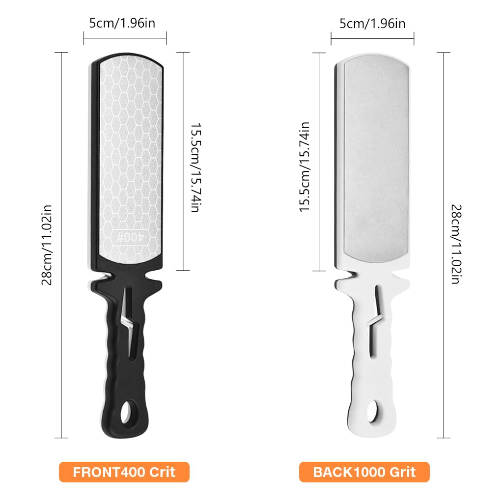 HASTHIP Diamond Sharpening Plate Double-Sided 400/1000 Grit Diamond Sharpener Kitchen Scissors Sharpener Polishing Ceramic Sharpener Honing Sharpener Kitchen Sharpener for Chef Cutters, Scissors