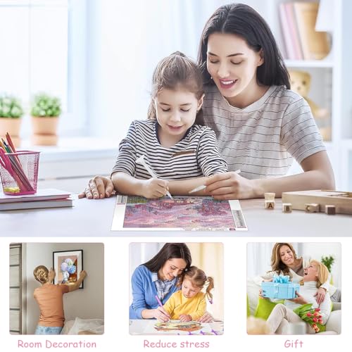 HASTHIP Diamond Painting Kit, 11.8x15.7inch Frozen Princess Elsa Diamond Painting, 5D Diamond Painting Kit for Adults & Kids, Very Suitable for Home Leisure Wall Decoration, Gift for Kids and Adults