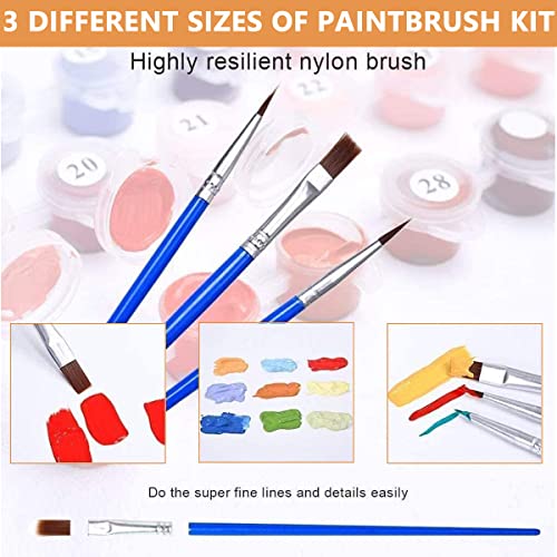 HASTHIP® DIY Oil Painting, 40 * 50CM Paint by Numbers Kits, Painting Kit for Adults and Kids, Unframed Printed Canvas for Home Wall Decor, Style 2 3 PCS
