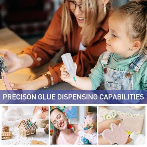 HASTHIP® 41PCS Needle Tip Glue Bottles Applicator Set 30ml 50ml 100ml Plastic Squeeze Dropper with Caps Blunt Tips for Craft Art Project Paint Quilling and Oil Assorted