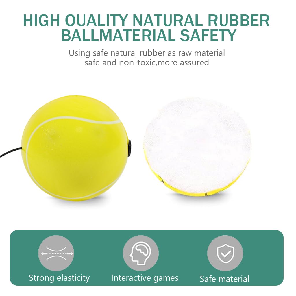 Proberos 4Pcs Wrist Exercise Stringed Ball, Hand Exercise Ball with Elastic String Wrist Band Bouncy Ball Toy, Kids Stress Relief Resistance Ball for Concentration and Responsiveness
