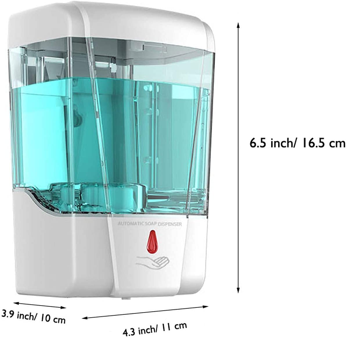 HASTHIP Automatic Soap Dispenser Wall-Mounted Infrared Disinfection Dispenser, Non-Contact Hand Sanitizer Dispenser, Suitable for Home, Bathroom,Kitchen, Public Places (700 ml)