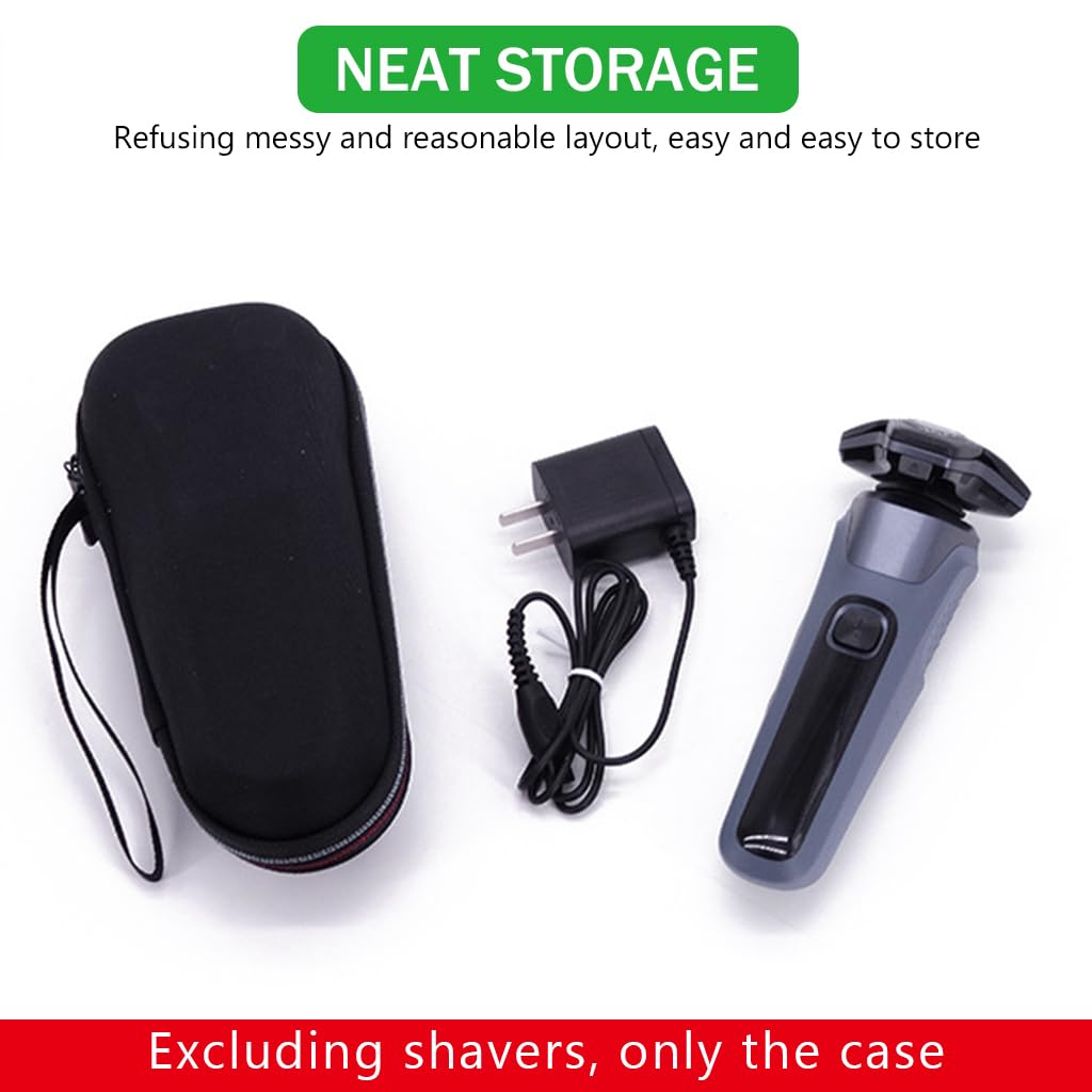 HANNEA Carry Case Bag for Philips Norelco Shaver EVA Hard Shell Waterproof Travel Storage Case for Philips Norelco Shaver Zip-up Travel Storage Case Electric Razor Accessories Bag