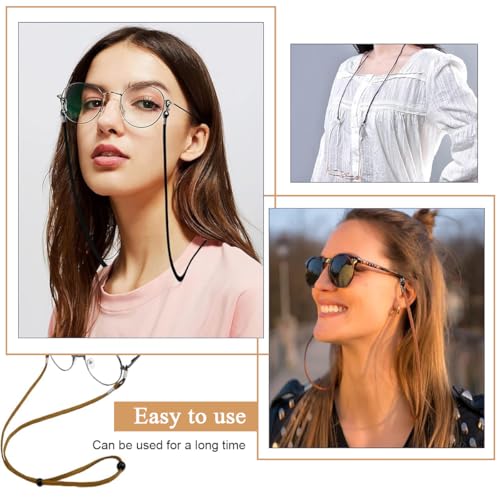 ZIBUYU® 9PCS Specs Holder Strap Spectacles for Women Spectacle Chain 27.56 Inch Suede Velvet Eyeglasses Adjustable for Kids Adults