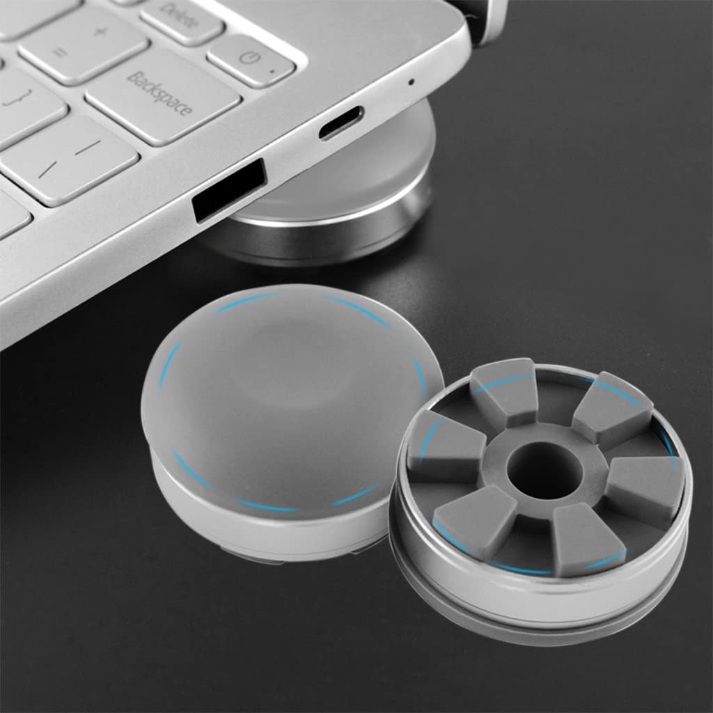 Verilux Laptop Cooling Pad, 2 Pack Portable Laptop Stand Foot for Elevation and Tilt, Providing 8 ° Tilt,Anti-Slip Silicone,Laptop Cooling Stand (Grey)
