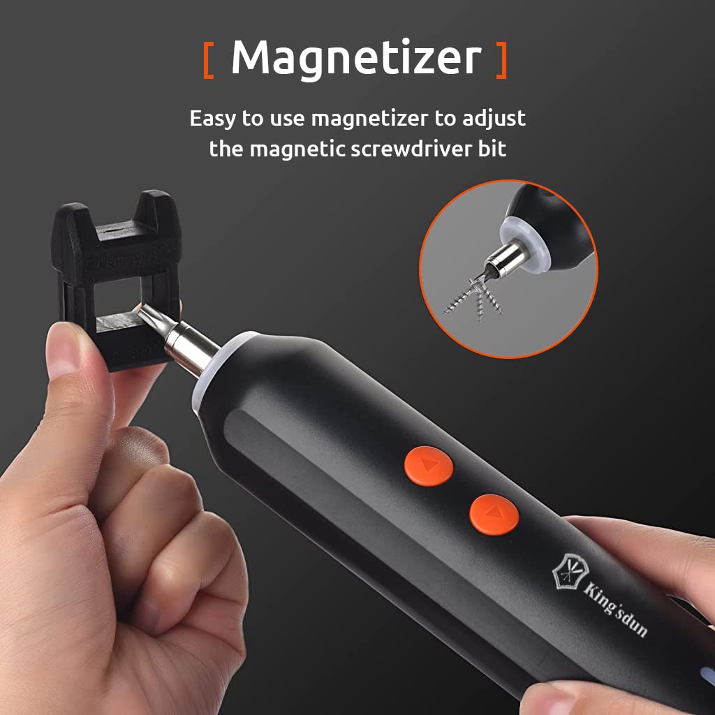 Serplex Electric Screwdriver Kit USB Rechargeable 3.7V Cordless Screw Driver Tool Set Kit with 20 Screwdriver Bit, Automatic & Manual, 2.5Nm Power Screwdriver for DIY, Repairing Computer, Laptop