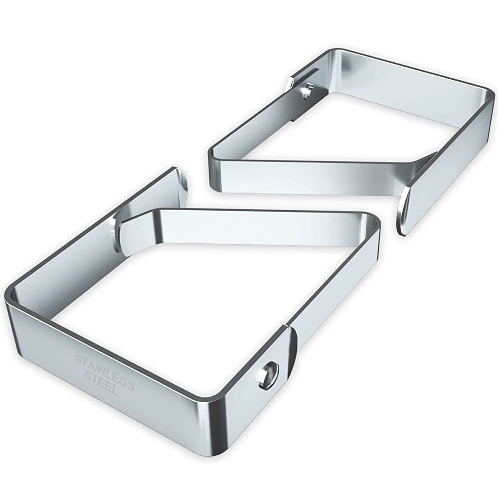 Supvox Tablecloth Clips, 4 Pack Stainless Steel Large Table Cover Clamps Table Cloth Holderss, Heavy Duty Picnic Table Clips, Table Cloth Holders Ideal for Restaurant Weddings Party (7 * 7.5cm)