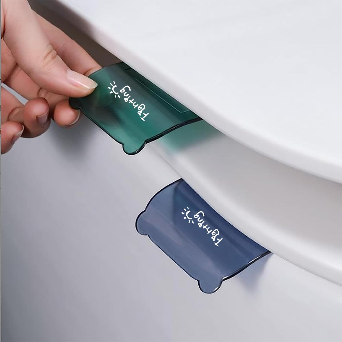 HASTHIP 8PCS Lid Lifter Toilet Seat Handle, Toilet Seat Lifter, Avoid Touching The Toilet Lid Lifting Handle, Fashionable and Practical Toilet Seat Lifter Bathroom Accessories