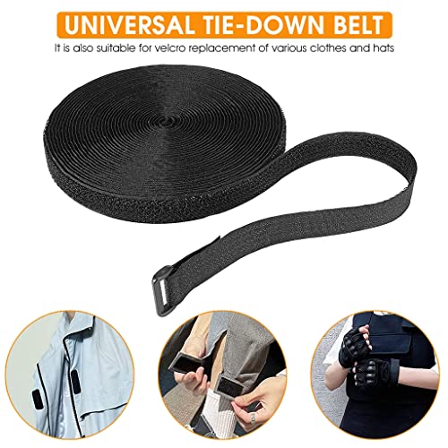 HASTHIP® Cable Organiser Ties Strap Adjustable Multipurpose Hook and Loop Securing for Wire Curtain Marker Belts 5m 25 Plastic Buckles 3 PCS