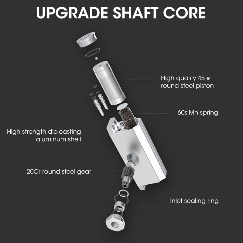 HASTHIP Quiet Door Closer, 2-Level Adjustable Automatic Zinc Alloy Door Closer, Spring Hydraulic Auto Door-Closer for Kitchen Door, Toilet Door, Wooden Door, Hollow Door, Framed Glass Door, 25-45KG