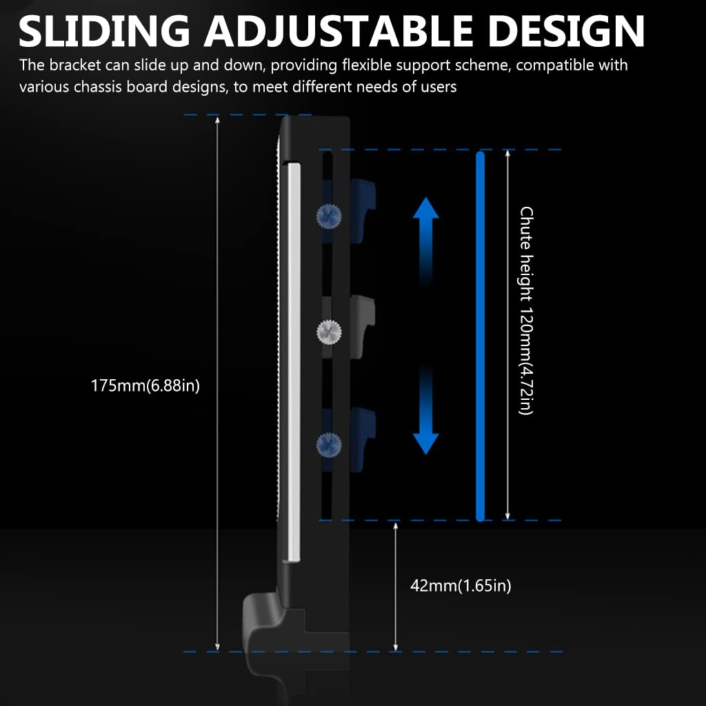 HASTHIP Graphics Card Bracket, RGB Graphics Card Rack Vertical GPU Support Bracket 3pin+4pin Adjustable Height ARGB Graphics Card GPU Brace Support Video Card Sag Holder Bracket, GPU Holder Holster Bracket