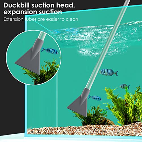 Qpets® 2.6M Manual Fish Tank Cleaner Siphon Gravel Hand Pump Drain Aquarium Cleaning Tool Pipe 3PCS