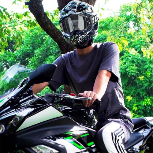 Proberos® Motorcycle Goggle 100 Dirt Bike ATV Glasses UV Protection Windproof Tainted Anti-Glare Anti-Fog Riding Motocross Comfortable Foam Padding Adjustable Headband Black 2 PCS