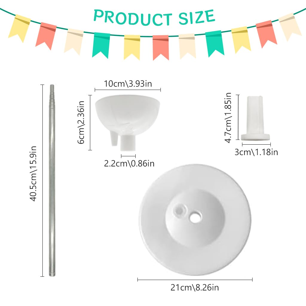 HASTHIP 6.5Ft Adjustable Metal Balloon Column Stand Kit, 2M Retractable Metal Tower, DIY Assemble for Birthday, Wedding, Baby Shower, Graduation, Party Decorations