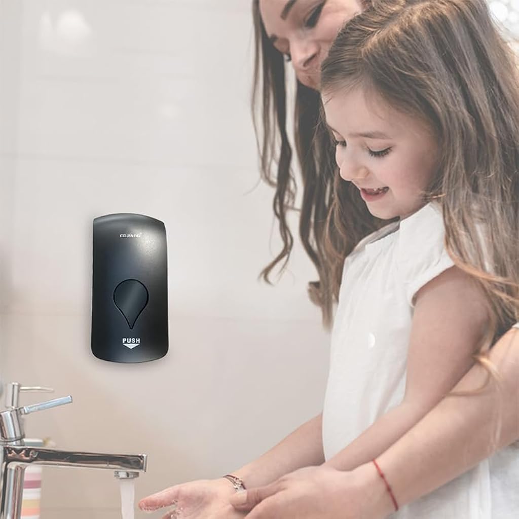 HASTHIP® Manual Foam Soap Dispenser 1000ml Hand Press Foam Dispenser Toilet Soap Dispenser with Removable Refillable Foaming Hand Soap Bottle Foam Pump Bottle for Bathroom, Kitchen