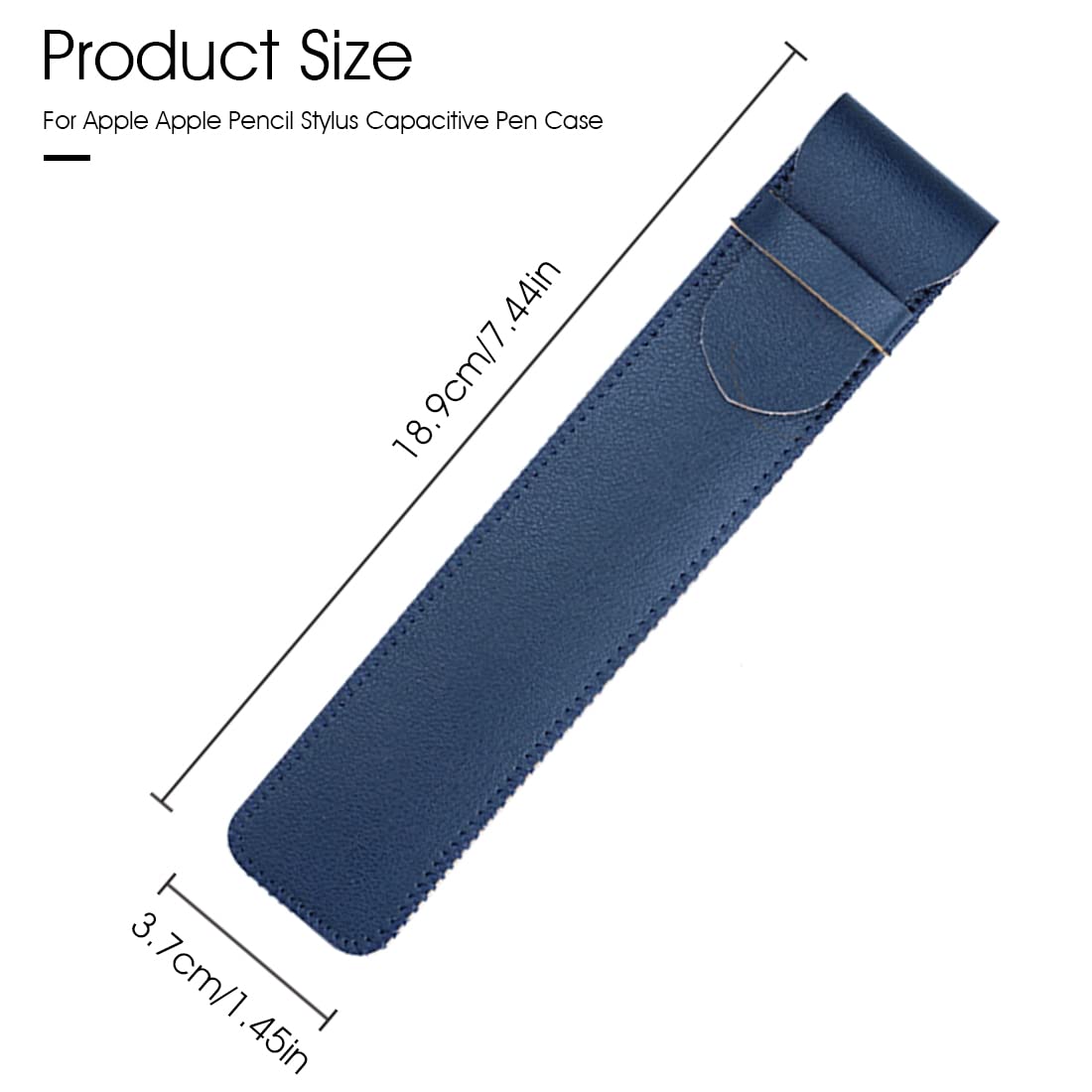 ZORBES Leather Pencil Cover for Apple Pencil 1st/2nd Generation, 9in Stylus Pen Cover, Apple Pencil Sleeve-Black