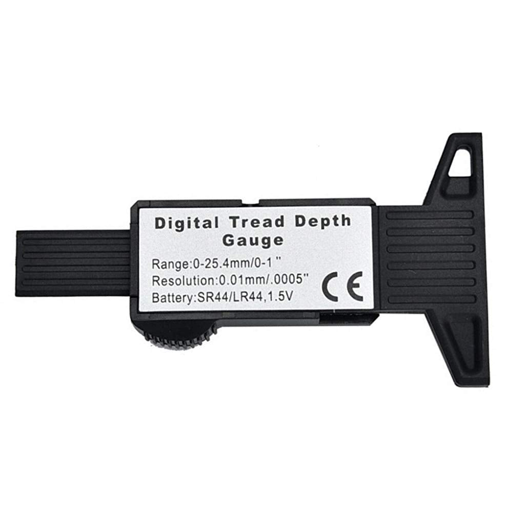 STHIRA Car 0-25.4mm Digital Tyre Tire Tread Depth Tester Gauge Meter Measurer Tool Caliper LCD Display Tpms Tire Monitoring System Metal Probe